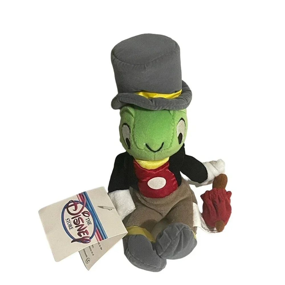 Vintage Disneyland Walt Disney World Jiminy Cricket Plush Stuffed Pinocchio 9”